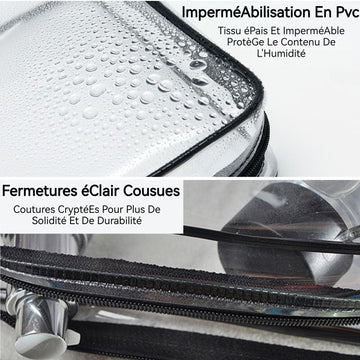 trousse de toilette 110g visible grande capacité étanche l'eau et poussière  poignée épaissie forte capacité charge Sac de Toilette